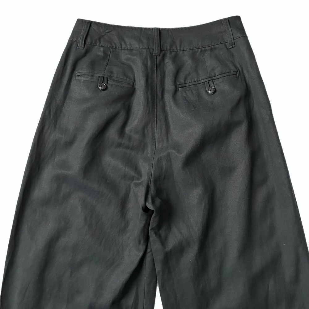NEW Madewell Harlow Pleated Wide Leg Pant Trousers Black Lyocell Linen Blend 2P - Picture 5 of 9
